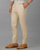 Beige Cross Pocket Rigid Structure Formal Trouser