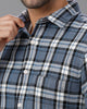 Blue Waffle Checks Shirt