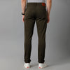 Dark olive Solid Casual Cotton Trouser