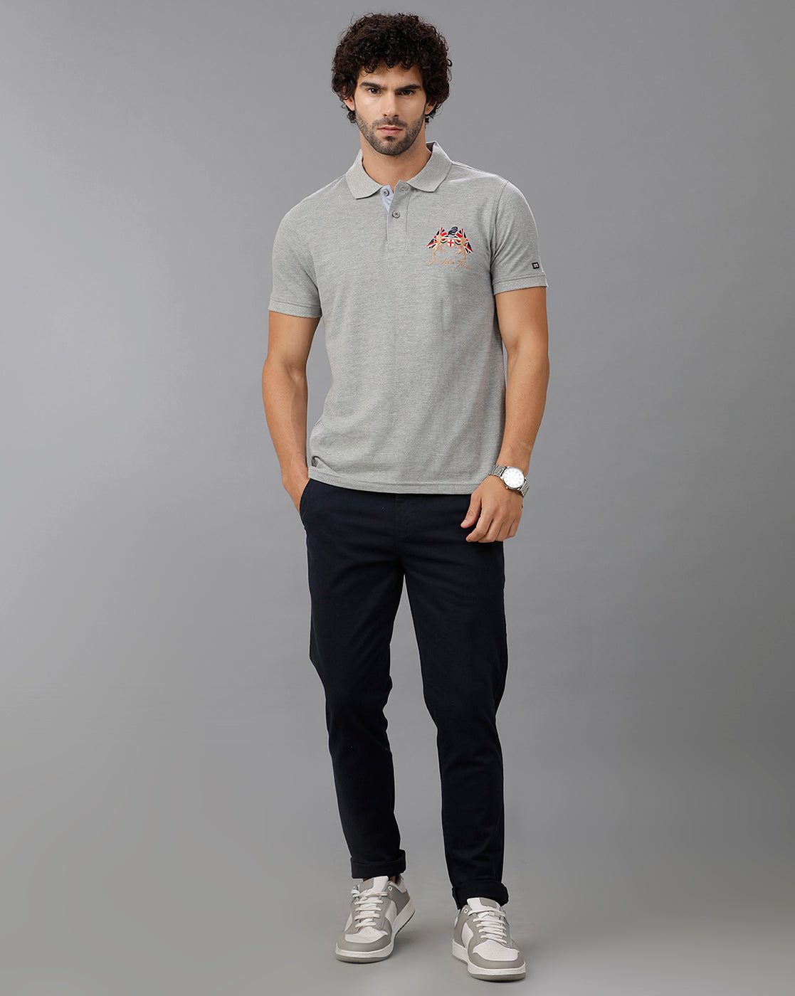 Grey Future Classic Solid Polo T-Shirts