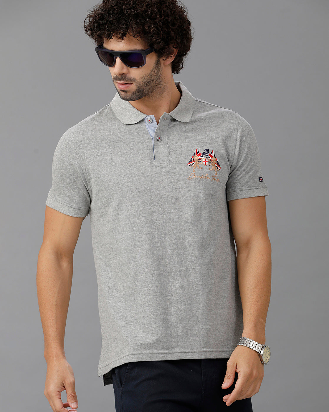 Grey Future Classic Solid Polo T-Shirts