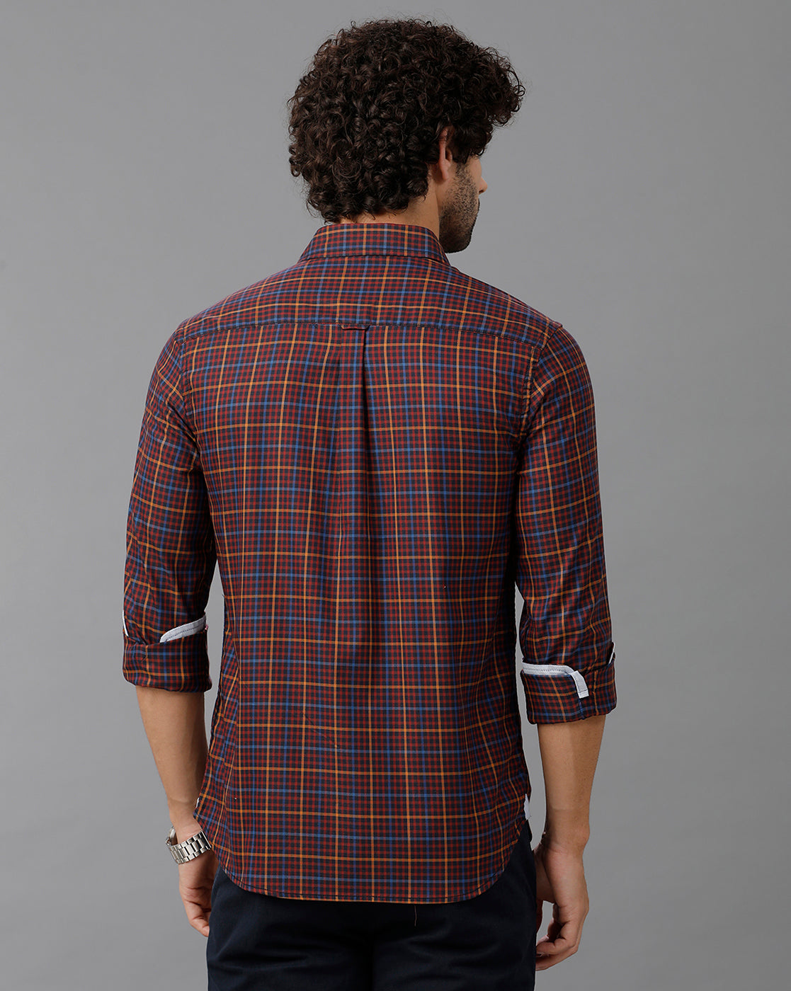 Maroon Oxford Checks Shirt