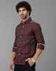 Maroon Oxford Checks Shirt