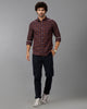 Maroon Oxford Checks Shirt