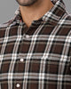 Brown Waffle Checks Shirt