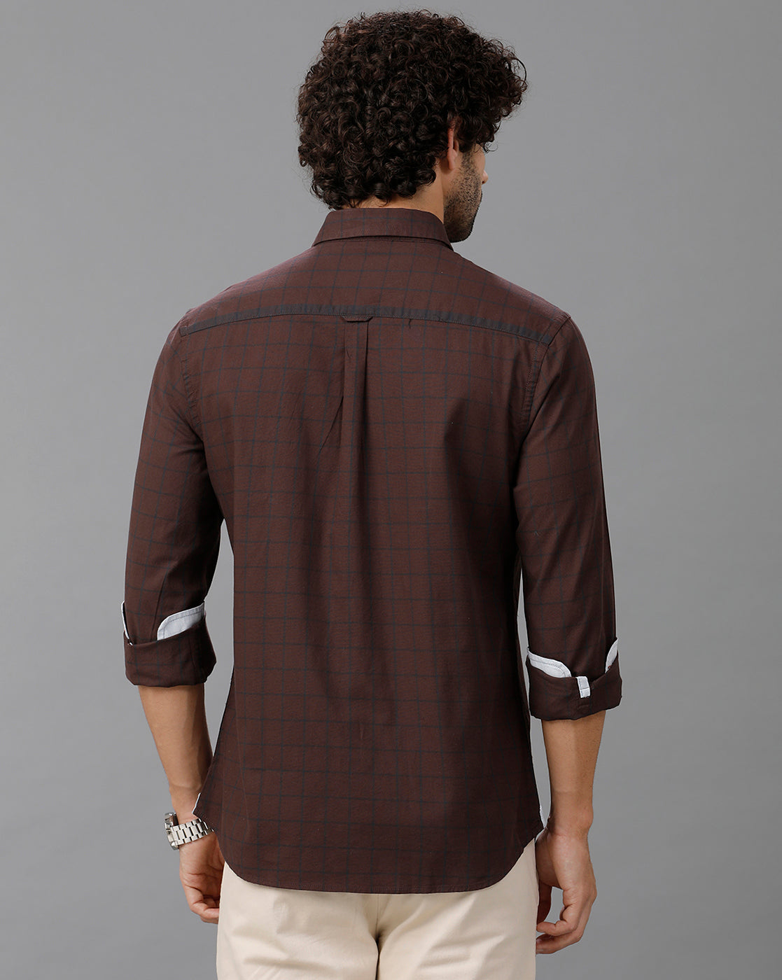 Maroon Oxford Checks Shirt