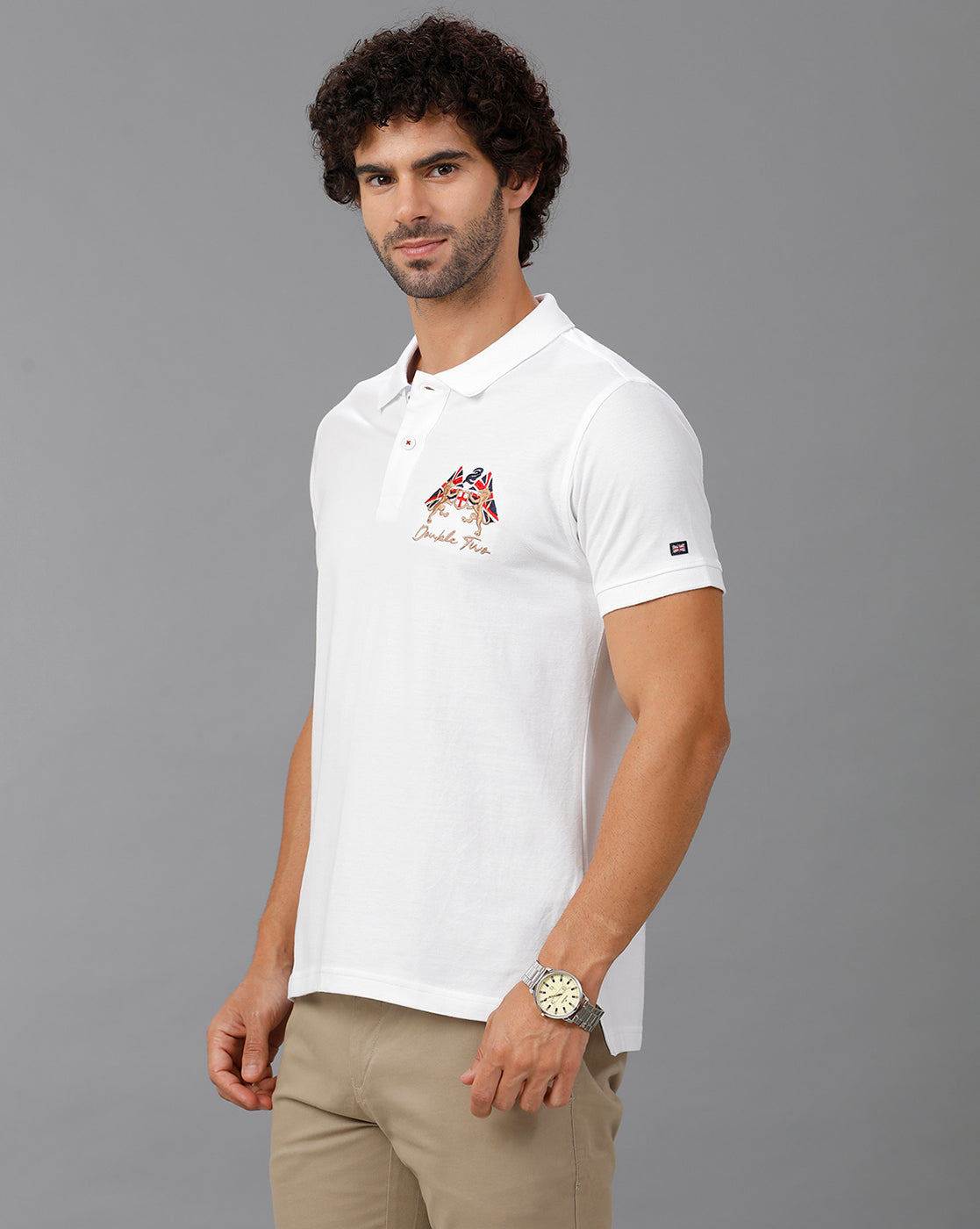 White Future Classic Solid Polo T-Shirts