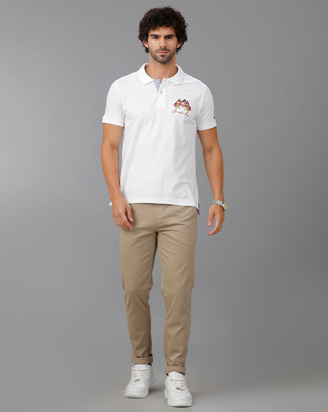 White Future Classic Solid Polo T-Shirts