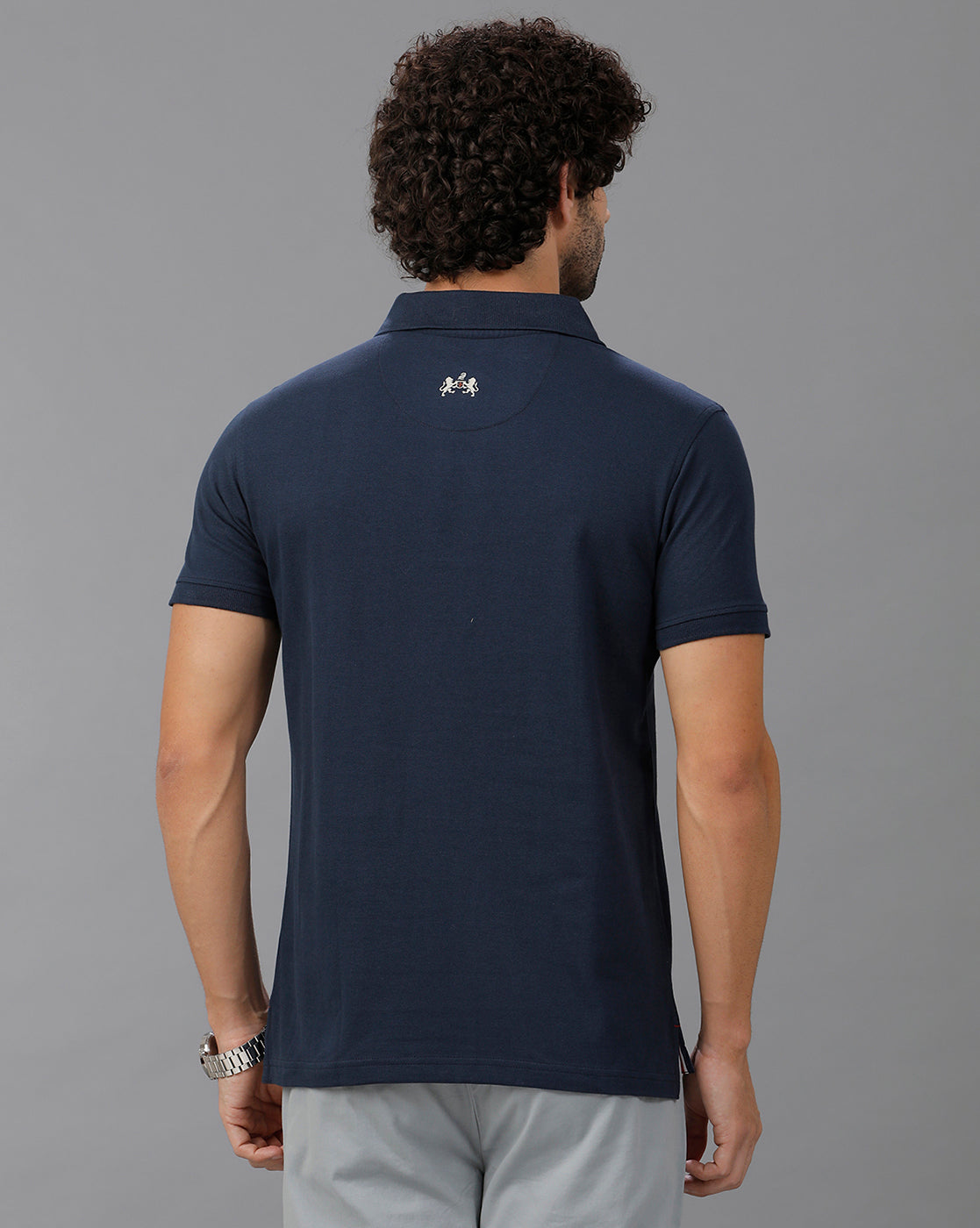 Navy Blue Future Classic Solid Polo T-Shirts