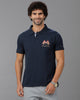 Navy Blue Future Classic Solid Polo T-Shirts