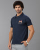 Navy Blue Future Classic Solid Polo T-Shirts