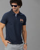 Navy Blue Future Classic Solid Polo T-Shirts