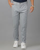 Lean Fit Cross Pocket Solid Silver Cotton Trouser