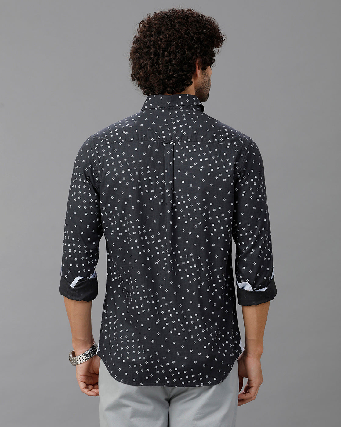 Black Printed Cotton Shirt