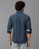 Blue Printed Cotton Shirt