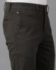 Lean Fit Cross Pocket Solid Light Grey Cotton Trouser