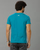 Turquoise Fashion Printed Cotton Crew Neck T-Shirt