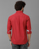 Red Oxford Solid Cotton Shirt