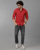 Red Oxford Solid Cotton Shirt