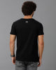 Black Fashion Printed Cotton Crew Neck T-Shirt