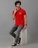 Red Future Classic Solid Polo T-Shirts