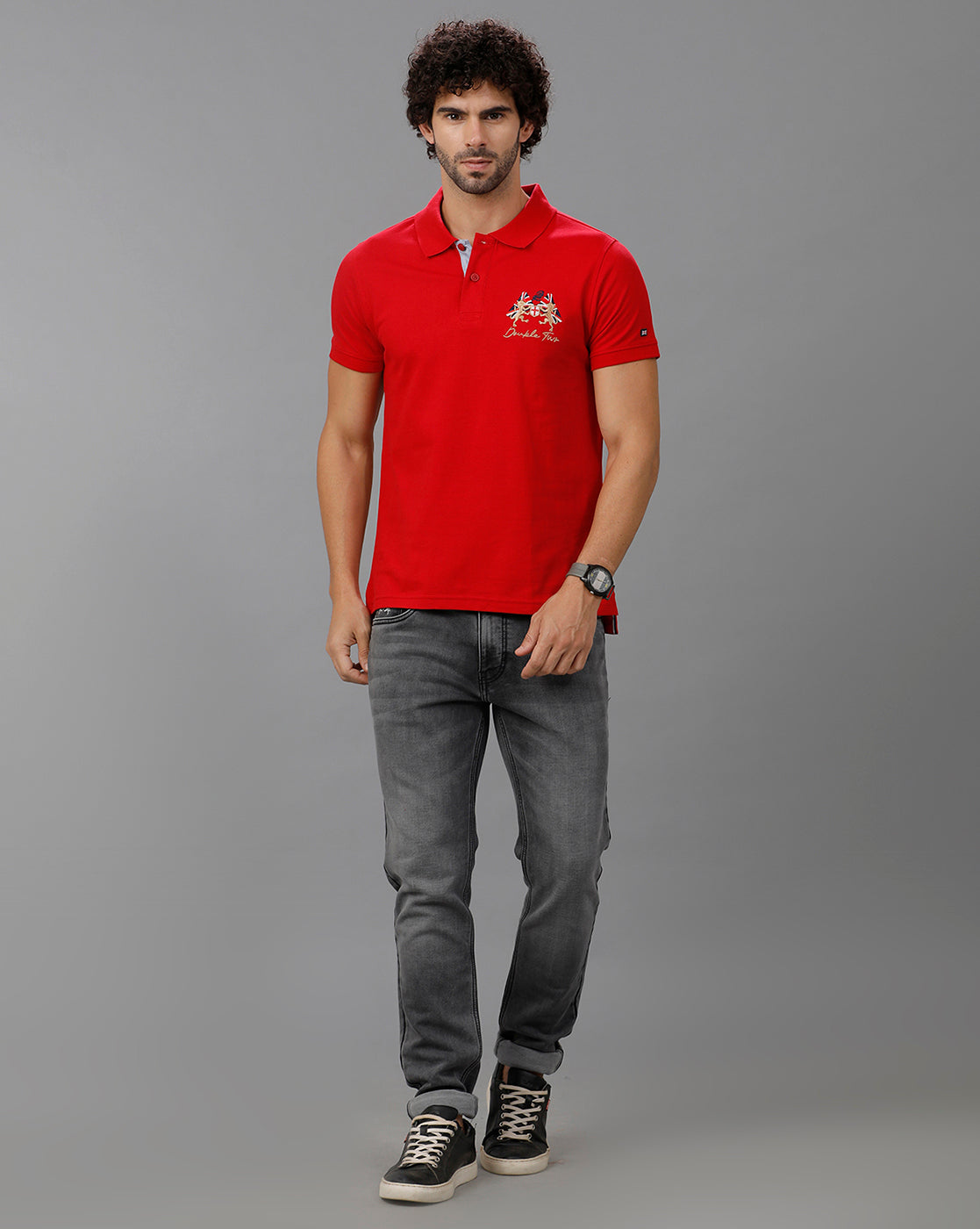 Red Future Classic Solid Polo T-Shirts