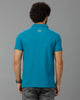 Teal Blue Future Classic Solid Polo T-Shirts