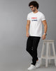 White Fashion Printed Cotton Crew Neck T-Shirt