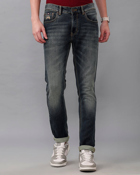 Knitted Dobby Solid Tint Denim