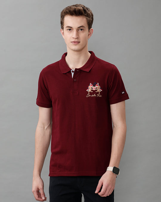 Maroon Future Classic Solid Polo T-Shirts