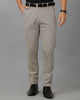 Beige/Green Formal Checks Cotton Lycra Trouser