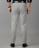 White/Grey Formal Checks Cotton Lycra Trouser