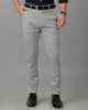 White/Grey Formal Checks Cotton Lycra Trouser