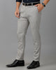 White/Grey Formal Checks Cotton Lycra Trouser