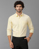 Yellow Oxford Lycra Solid Cotton Shirt