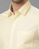 Yellow Oxford Lycra Solid Cotton Shirt