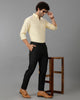 Yellow Oxford Lycra Solid Cotton Shirt