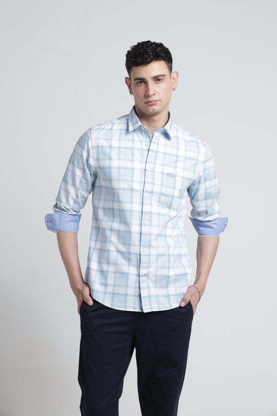 Mens Pointed Collar Full Sleeve Shirt