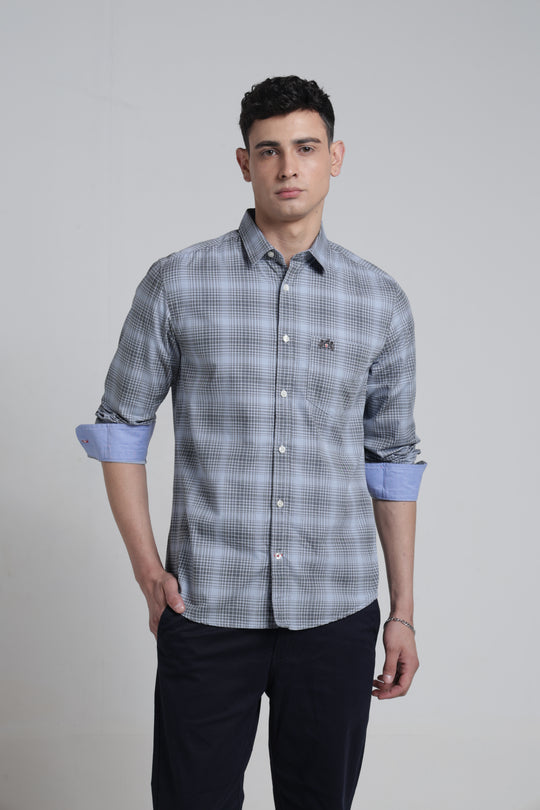 Mens Pointed Collar Full Sleeve Shirt