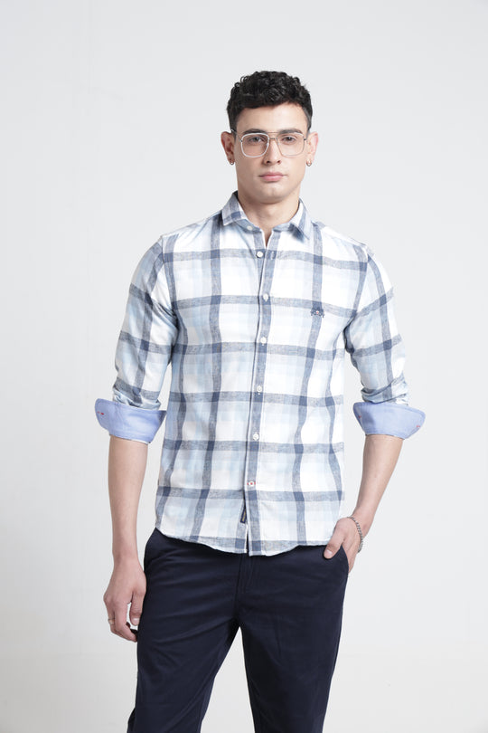 Mens Pointed Collar Full Sleeve Shirt