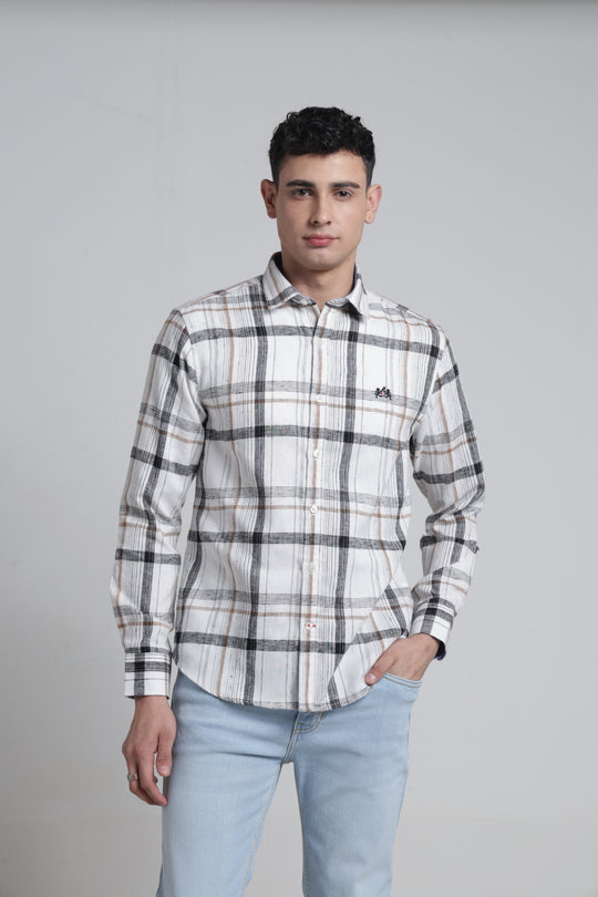 Mens Pointed Collar Full Sleeve Shirt