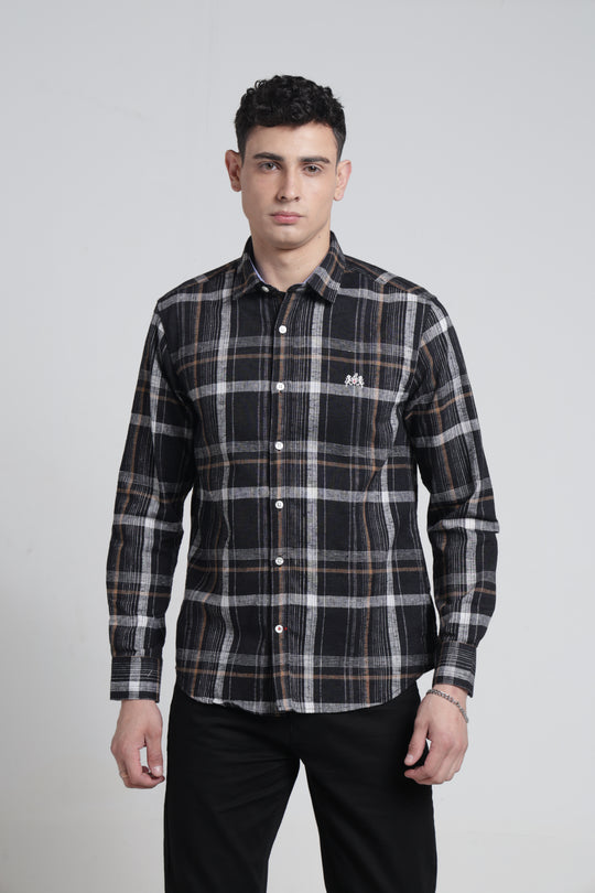 Mens Pointed Collar Full Sleeve Shirt