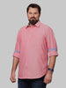 Load image into Gallery viewer, Big &amp; Bold Pink Solid Casual Slim Fit Shirt ( Plus Size ) - Double Two