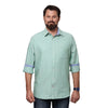 Big & Bold Oxford Pista Green Solid Slim Fit Casual Shirts (Plus Size) - Double Two