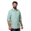 Big & Bold Solid Green Full Sleeves Slim Fit Casual Shirts (Plus Size) - Double Two