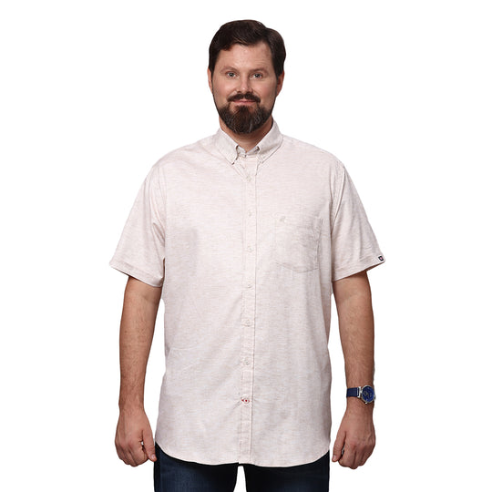 Big & Bold Solid Blue Half Sleeves Slim Fit Casual Shirts (Plus Size)