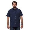 Big & Bold Print Navy Blue Half Sleeves Slim Fit Casual Shirts (Plus Size) - Double Two