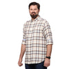 Load image into Gallery viewer, Big &amp; Bold Checks Stone Full Sleeves Slim Fit Casual Shirts (Plus Size) - Double Two