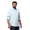 Big & Bold Solid Sky Blue Full Sleeves Slim Fit Casual Shirts (Plus Size) - Double Two