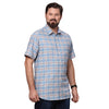 Big & Bold Checks Teal Half Sleeves Slim Fit Casual Shirts (Plus Size) - Double Two